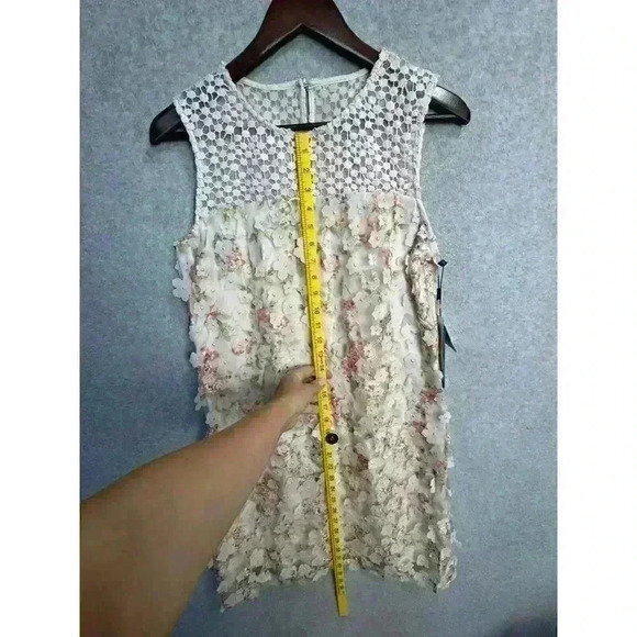 Karl Lagerfeld Paris Women's Applique Shift Dress Floral Pink Sz 8 Tea Party - Picture 9 of 14